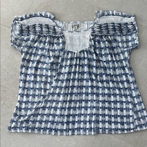 Lucky Brand Blue and White Blouse